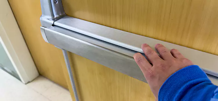 Installing a Push Bar on a Door San Bruno